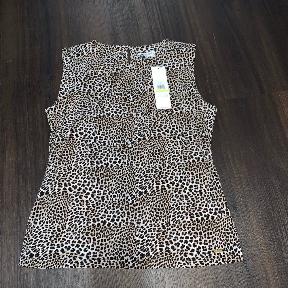 Calvin Klein cheetah print tank top